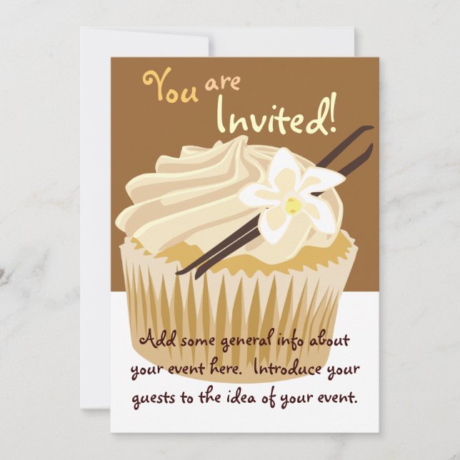 Vanilla Cupcake Invitation (Front)