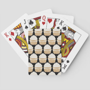 Vanilla Cupcakes - Black Playing Cards