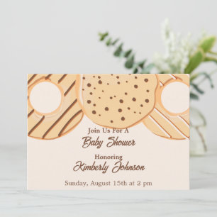 Vanilla Donut Delight Baby Shower Invitation