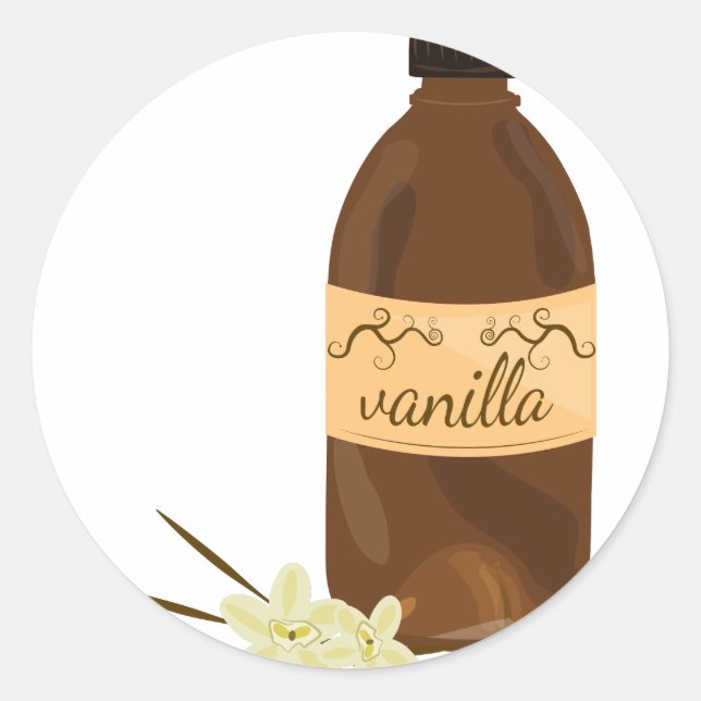 Vanilla Extract Classic Round Sticker (Front)