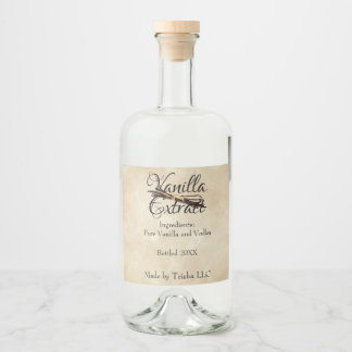Vanilla Extract Custom Label