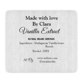 Vanilla extract homemade add ingredients weight de cutting board