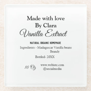 Vanilla extract homemade add ingredients weight de glass coaster