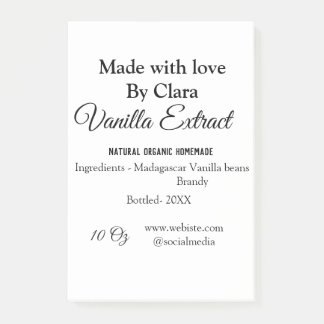 Vanilla extract homemade add ingredients weight de post-it notes