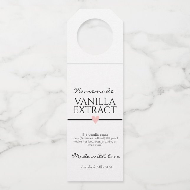 Vanilla Extract Label Bottle Tag (Front)