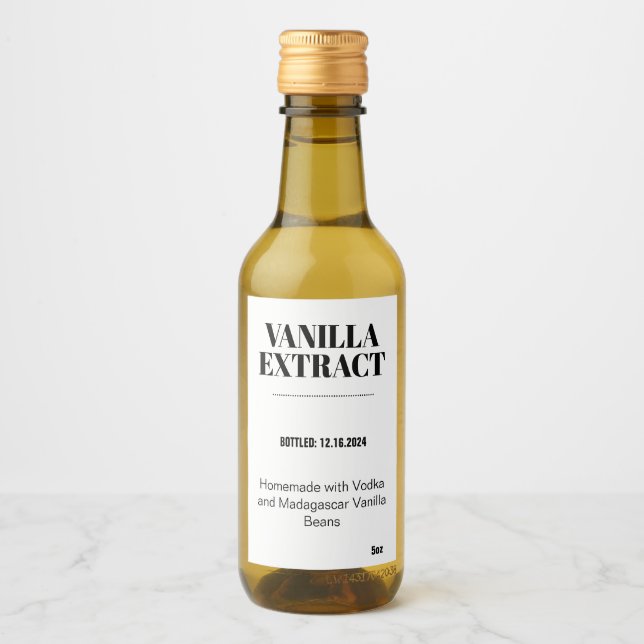 Vanilla Extract Modern Label Sticker VAF3TR (Front)