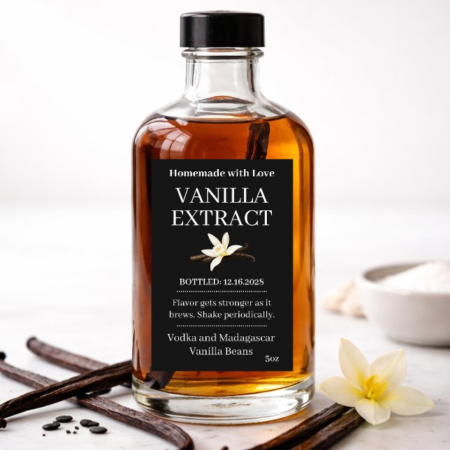 Vanilla Extract Modern Label Sticker VE103tr (Creator Uploaded)