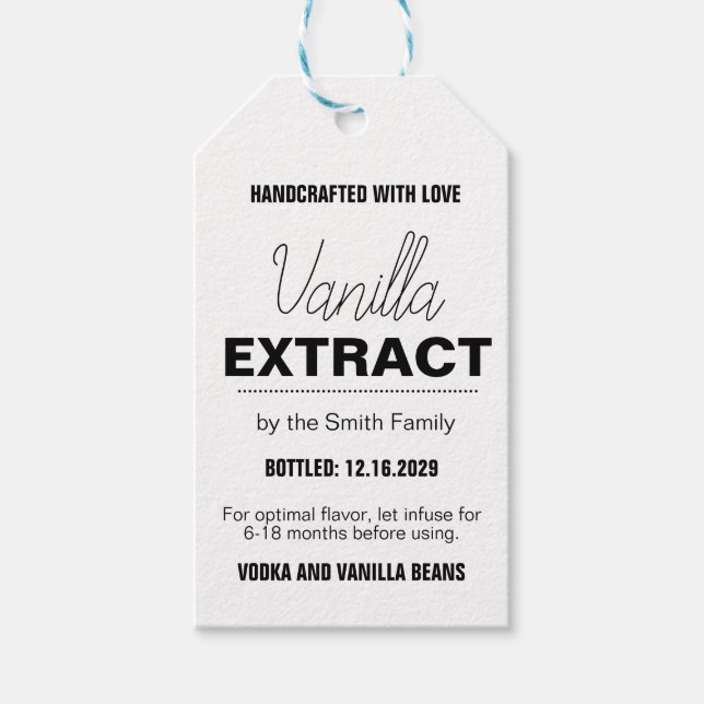 Vanilla Extract Modern Label Sticker VLL1rt (Front)