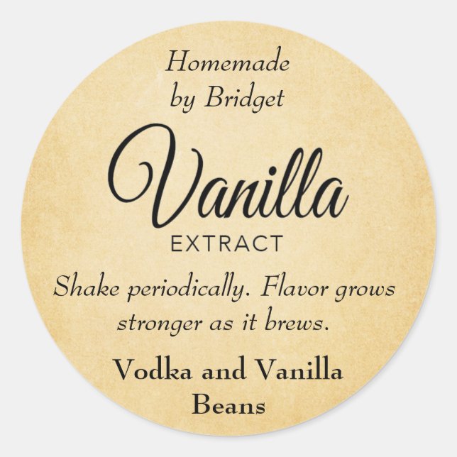Vanilla Extract VE025_03_3 Classic Round Sticker (Front)