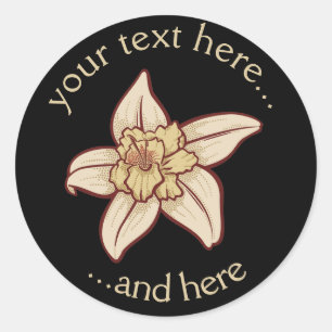 Vanilla Flower Icon Classic Round Sticker