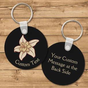Vanilla Flower Icon Keychain