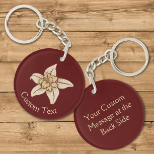 Vanilla Flower Icon Keychain