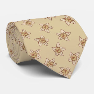 Vanilla Flower Pattern Tie