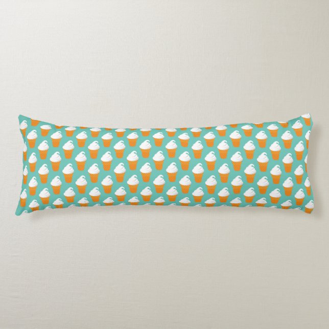 Vanilla Ice Cream Cone Pattern Body Cushion (Front)