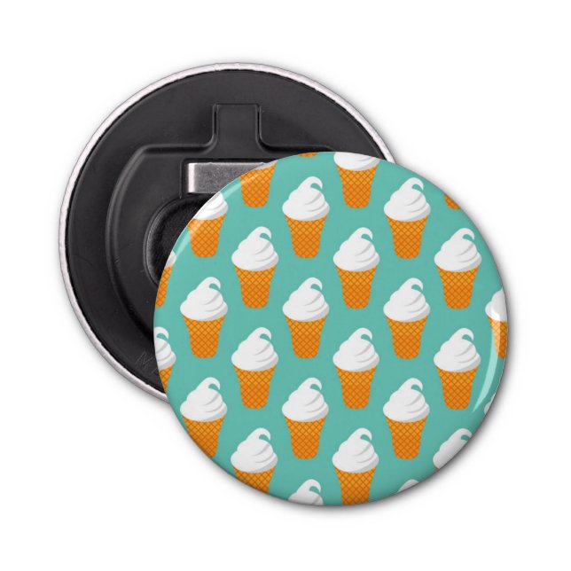 Vanilla Ice Cream Cone Pattern Bottle Opener (Front)