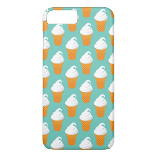 Vanilla Ice Cream Cone Pattern iPhone 8 Plus/7 Plus Case