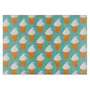 Vanilla Ice Cream Cone Pattern Cutting Board
