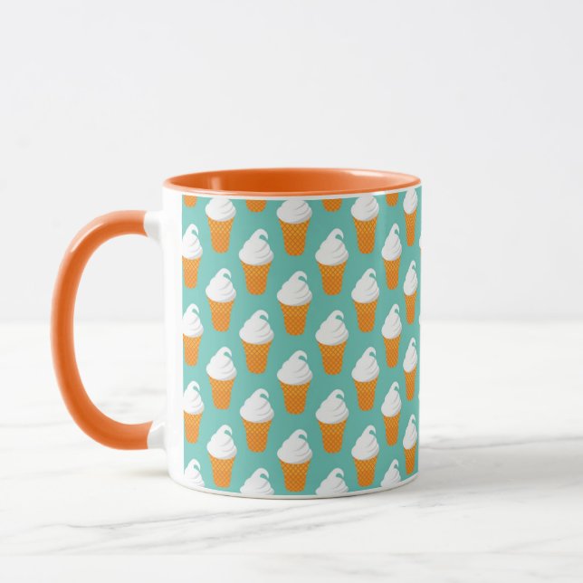 Vanilla Ice Cream Cone Pattern Mug (Left)