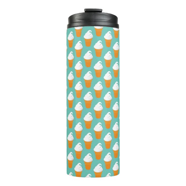 Vanilla Ice Cream Cone Pattern Thermal Tumbler (Front)