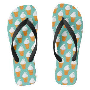 Vanilla Ice Cream Cone Pattern Thongs