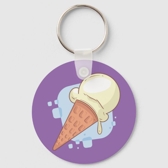Vanilla Ice Cream  Key Ring (Front)