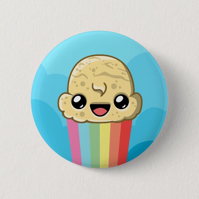 Vanilla Ice Cream Rainbow Trail - Ice Cream Jump 6 Cm Round Badge (Front)