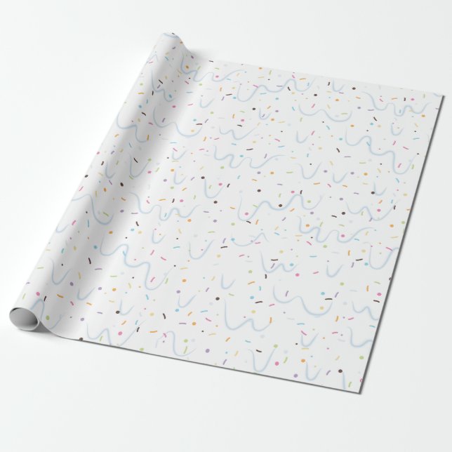 Vanilla Ice Cream Wrapping Paper (Unrolled)