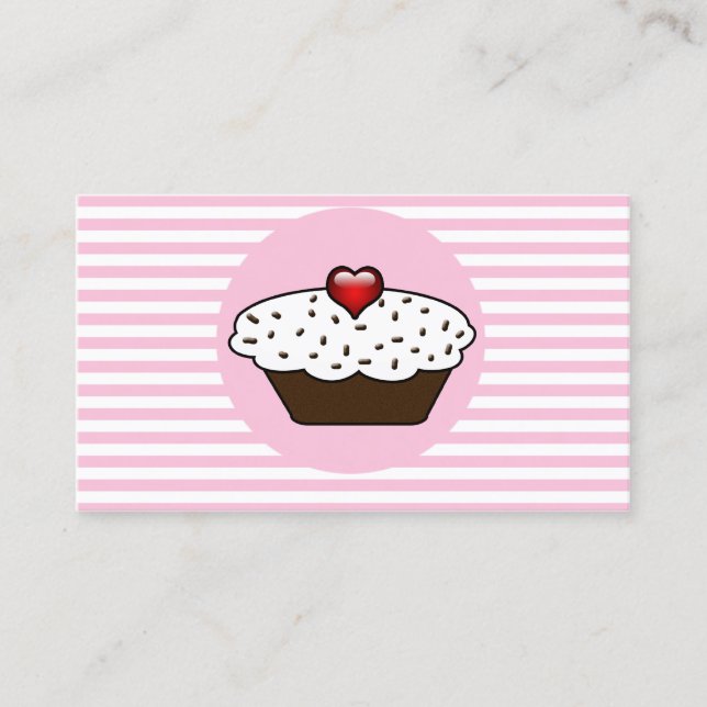 Vanilla Love cupcake business Cards (Front)