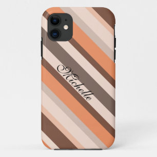 Vanilla Melon  Stripes iPhone 11 Case