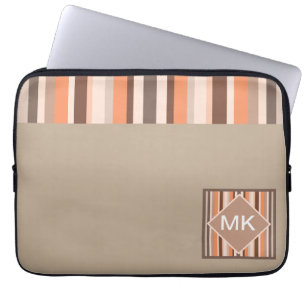 Vanilla Melon  Stripes Laptop Sleeve