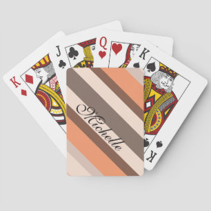 Vanilla Melon Stripes Playing Cards