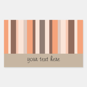 Vanilla Melon  Stripes Rectangular Sticker