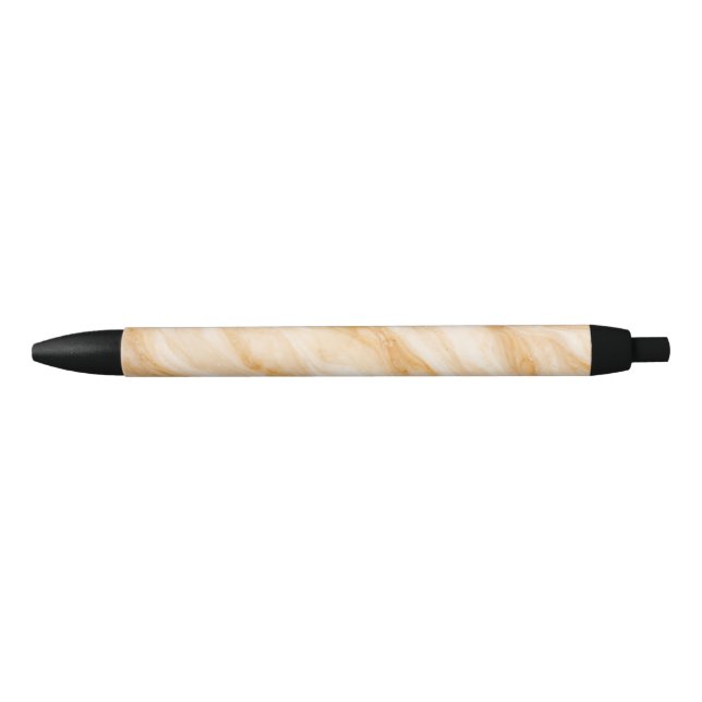 Vanilla Milkshake Marble Texture Black Ink Pen (Front)