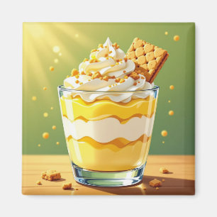 Vanilla Pudding and Whipped Cream Parfait Magnet