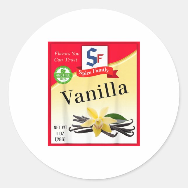 Vanilla Sce Group Costume Family Matching Outfit  Classic Round Sticker (Front)