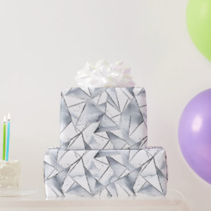 Vanilla Silver Confetti Birthday Wrapping Paper