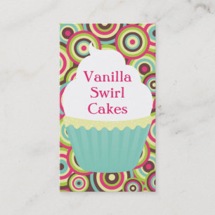 Vanilla Swirl Vertical Bizcard Business Card