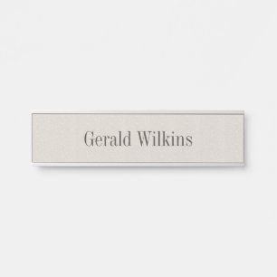 Vanilla Tan Wall Door Desk Name Plate Nameplate