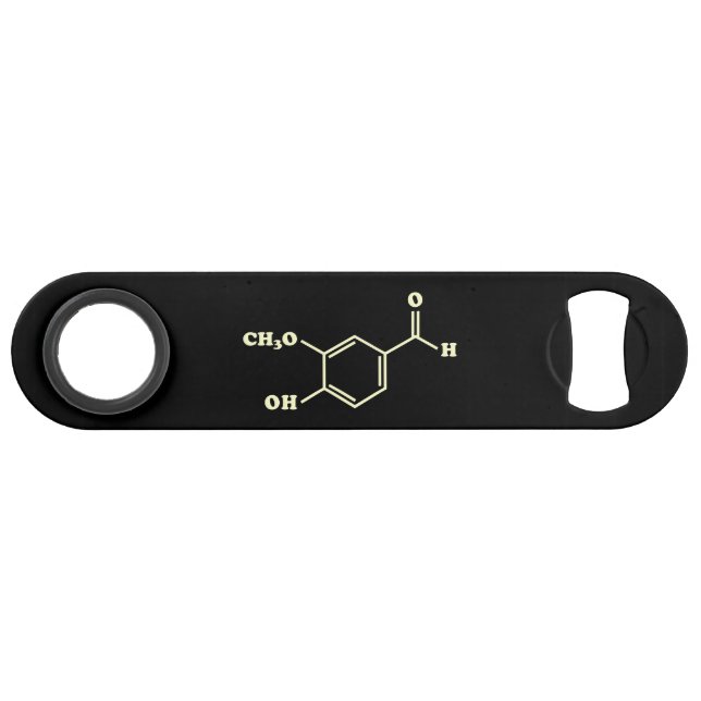 Vanilla Vanillin Molecular Chemical Formula (Front (Horizontal))