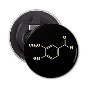 Vanilla Vanillin Molecular Chemical Formula Bottle Opener