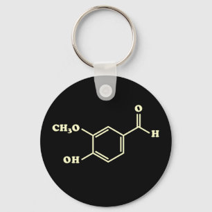Vanilla Vanillin Molecular Chemical Formula Key Ring
