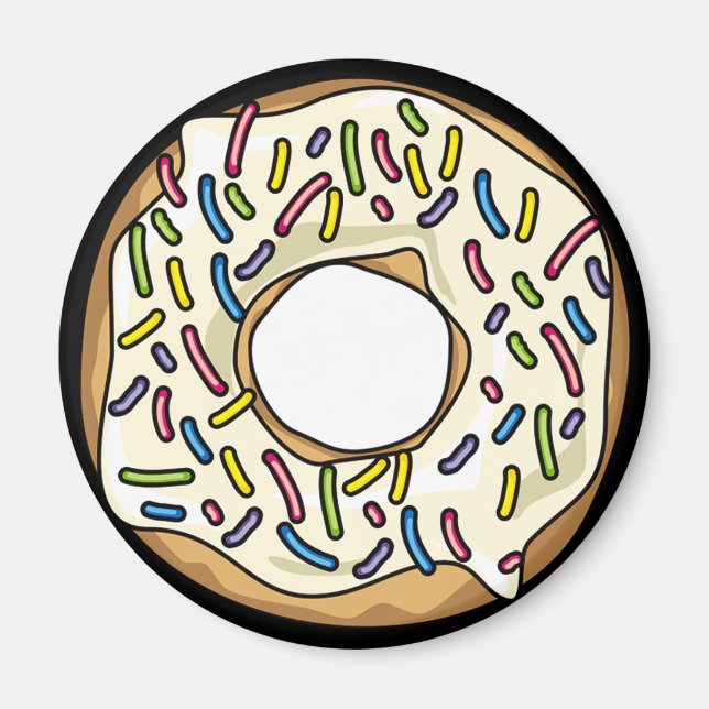 Vanilla with Sprinkles Doughnut Magnet (Front)