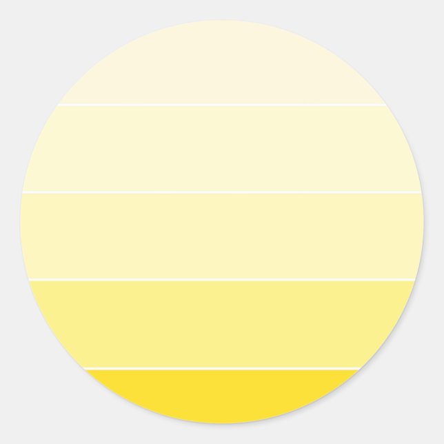 Vanilla Yellow Colour Harmony Blank Modern Elegant Classic Round Sticker (Front)