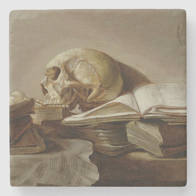 Vanitas 2 stone coaster (Front)