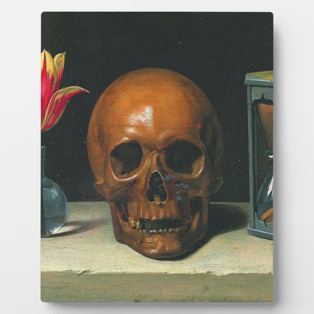 Vanitas Still Life 1671 By Philippe De Champaigne Plaque (Front)