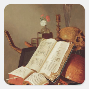 Vanitas Still Life Square Sticker