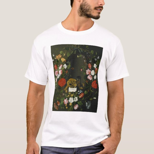 Vanitas Still Life with Flowers T-Shirt (Front)