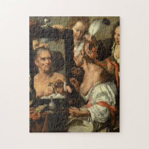 Vanitas, The Old Coquette by Bernardo Strozzi Jigsaw Puzzle