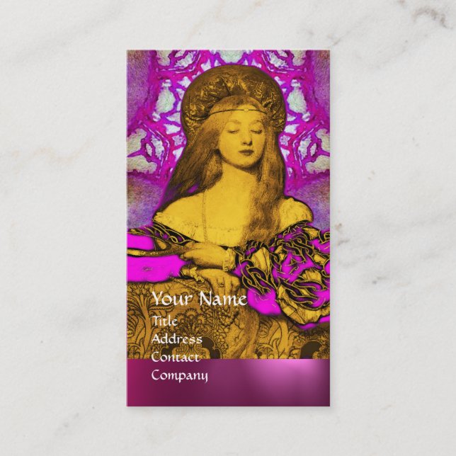VANITY BEAUTY-FASHION COSTUME DESIGNER Pink Purple Business Card (Front)