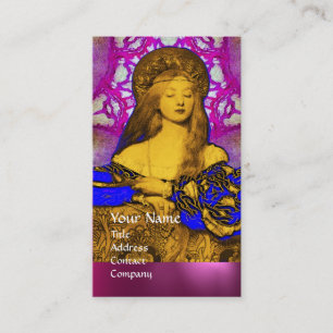 VANITY BEAUTY-FASHION COSTUME DESIGNER Pink Purple Business Card